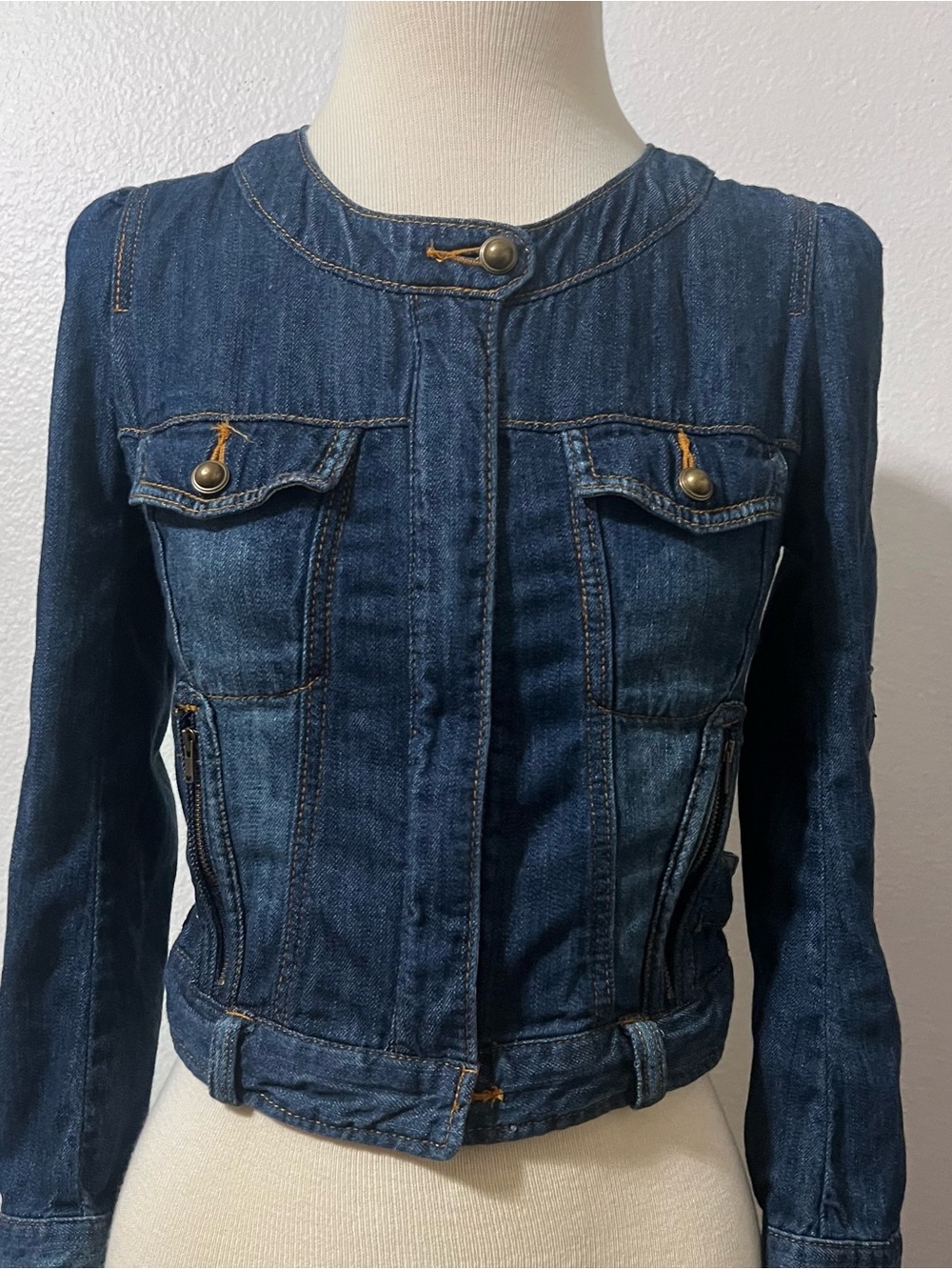 Dolly Girl by Anna Sui Women’s Dark Blue Denim Jacket